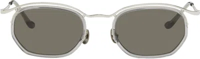 Matsuda Silver M3092 Sunglasses In Palladium White