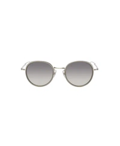 Matsuda Silver Round Sunglasses In Gray