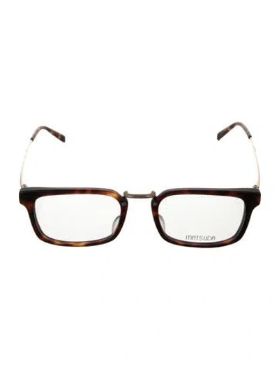 Pre-owned Matsuda Square Eyeglasses In Brown