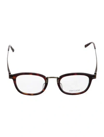 Pre-owned Matsuda Square Eyeglasses In Brown