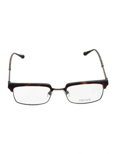 Pre-owned Matsuda Square Eyeglasses In Brown