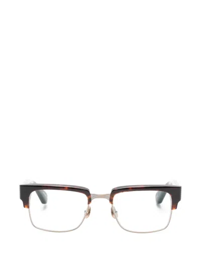 Matsuda Square-frame Browline Glasses In Brown