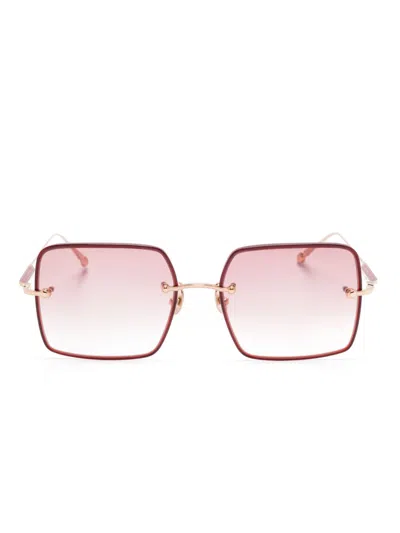 Matsuda Square-frame Sunglasses In Gold