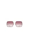 Matsuda Square Sunglasses In Gold