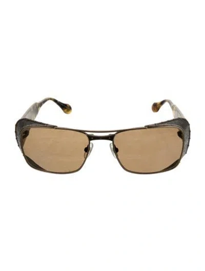 Pre-owned Matsuda Square Tinted Sunglasses In Brown