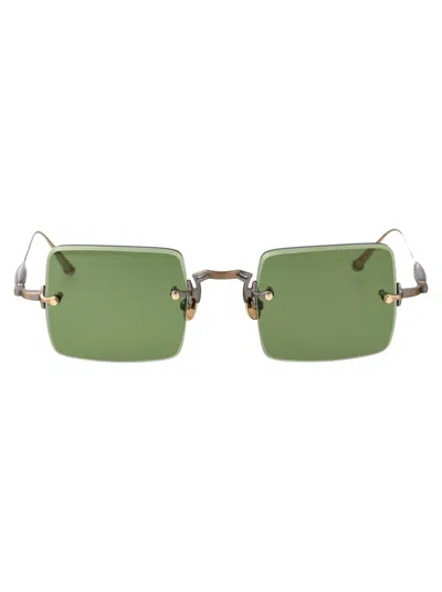 Matsuda Sunglasses In Antique Gold Sage Green