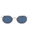 Matsuda Sunglasses In Brushed Gold - Navy Solid