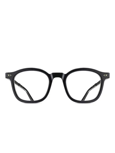 Matsuda Temple-embellished Round-lens Glasses In Black