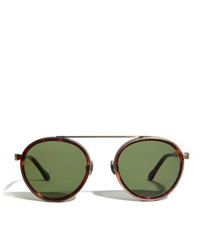 Matsuda Titanium Aviator M3125 Sunglasses In Gold