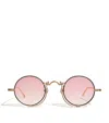 Matsuda Titanium Round Sunglasses In Pink