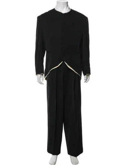 Pre-owned Matsuda Vintage 1986 Two-piece Suit In Black/neutrals