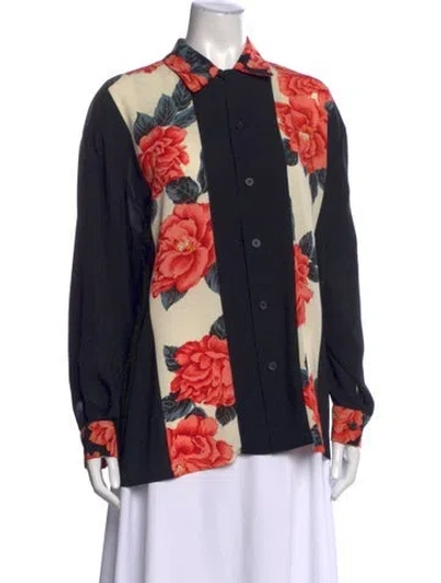 Pre-owned Matsuda Vintage Late 1980's - Early 1990's Blouse In Black