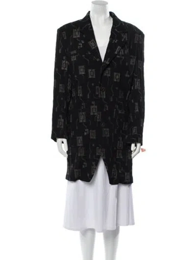 Pre-owned Matsuda Vintage Late 1980's - Early 1990's Faux Fur Coat In Black