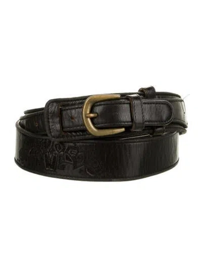 Pre-owned Matsuda Vintage Leather Belt In Black