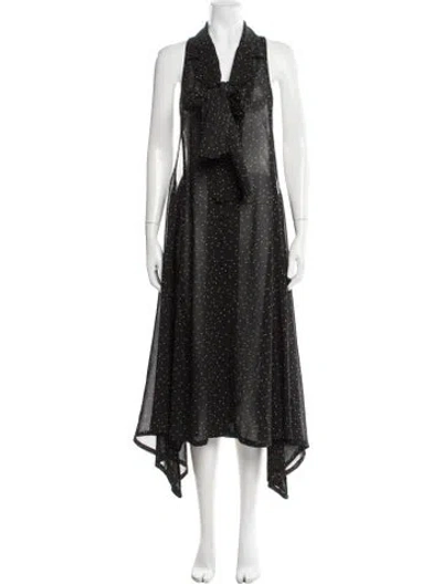 Pre-owned Matsuda Vintage Midi Length Dress In Black