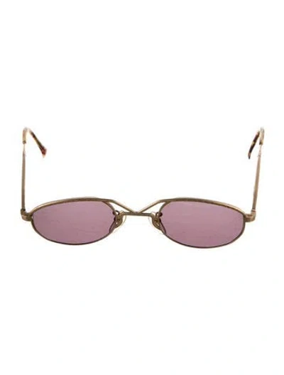 Pre-owned Matsuda Vintage Narrow Sunglasses In Gold