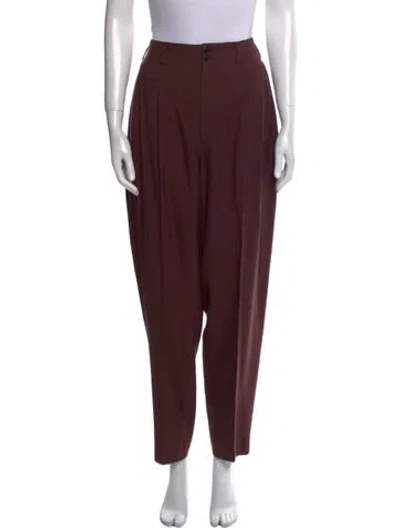 Pre-owned Matsuda Vintage Straight Leg Pants In Burgundy