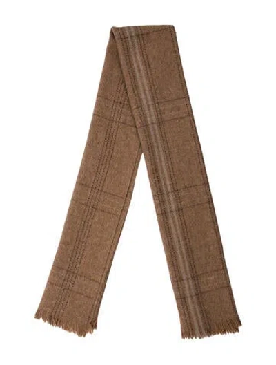 Pre-owned Matsuda Wool Vintage Scarf In Brown