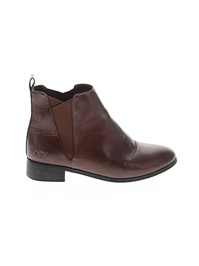 Pre-owned Matt & Nat Ankle Boots In Brown