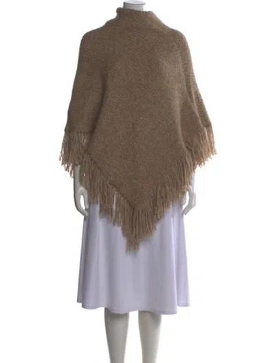 Pre-owned Matta Alpaca Mock Neck Sweater In Brown
