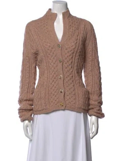 Pre-owned Matta Baby Alpaca Open Front Sweater In Pink