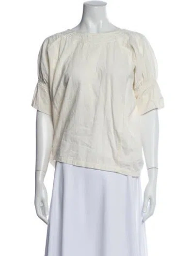Pre-owned Matta Crew Neck Short Sleeve Top In White