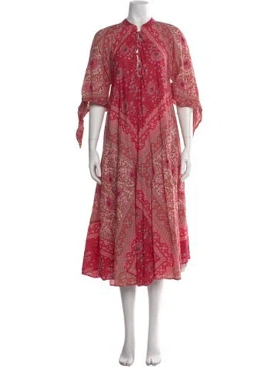 Pre-owned Matta Floral Print Long Dress In Multi