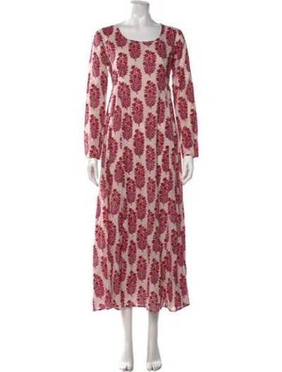 Pre-owned Matta Floral Print Long Dress In Neutral