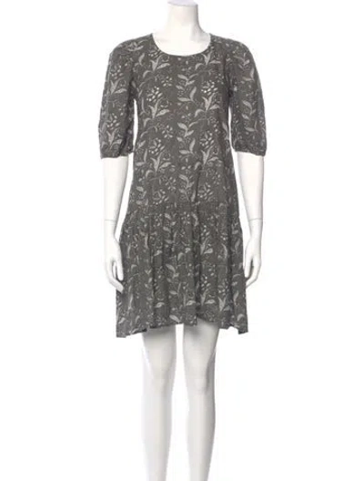 Pre-owned Matta Floral Print Mini Dress W/ Tags In Gray