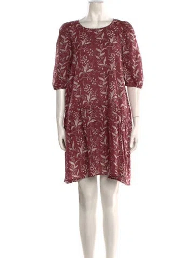 Pre-owned Matta Floral Print Mini Dress W/ Tags In Red
