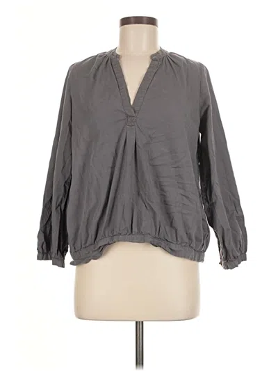 Pre-owned Matta Long Sleeve Blouse In Gray