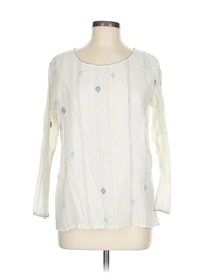Pre-owned Matta Long Sleeve Blouse In White