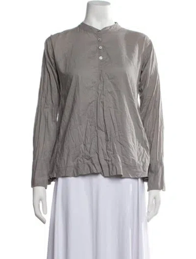 Pre-owned Matta Long Sleeve Top In Grey