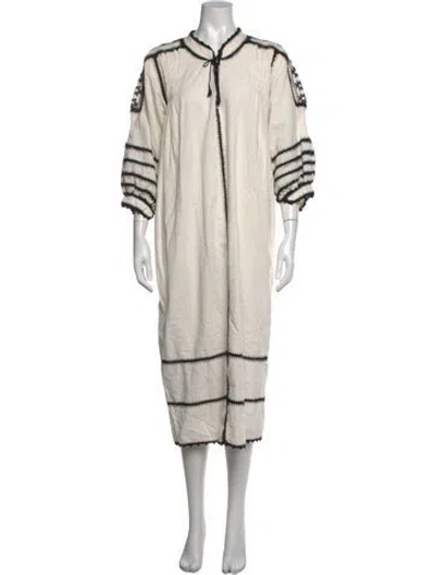Pre-owned Matta Patterned Long Dress In Neutrals