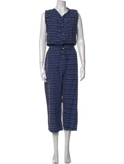 Pre-owned Matta Printed Jumpsuit In Blue