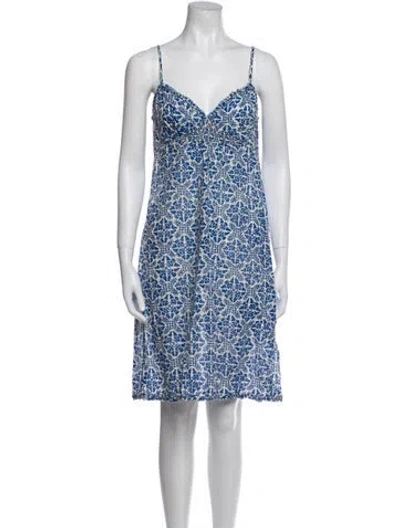 Pre-owned Matta Printed Knee-length Dress In Blue