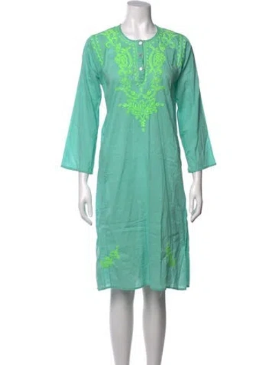 Pre-owned Matta Printed Knee-length Dress In Green