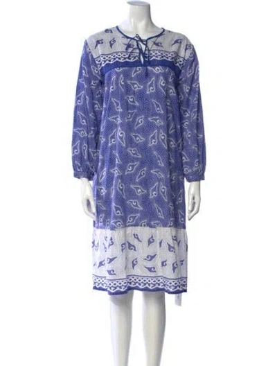 Pre-owned Matta Printed Knee-length Dress In White