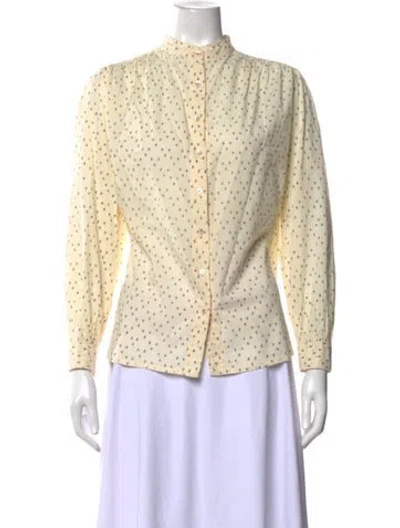 Pre-owned Matta Printed Long Sleeve Blouse In Neutral
