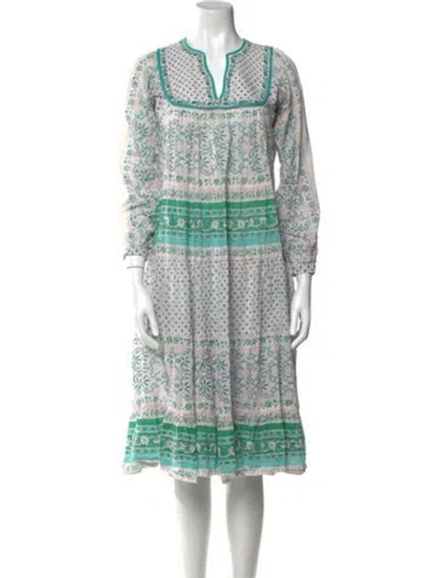 Pre-owned Matta Printed Midi Length Dress In Multi