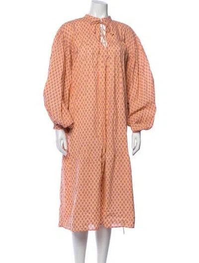 Pre-owned Matta Printed Midi Length Dress In Multicolor