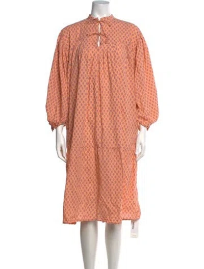 Pre-owned Matta Printed Midi Length Dress In Multicolor
