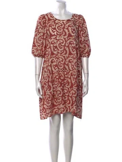 Pre-owned Matta Printed Mini Dress In Neutral