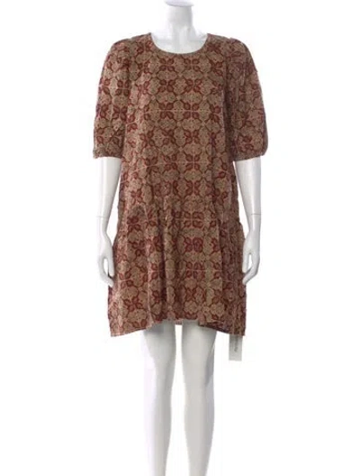 Pre-owned Matta Printed Mini Dress W/ Tags In Neutral