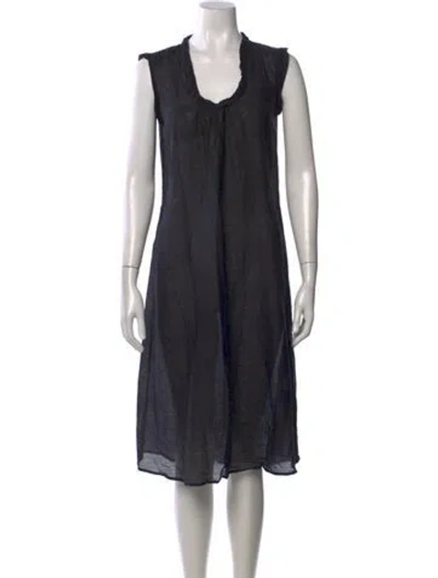 Pre-owned Matta Scoop Neck Knee-length Dress In Black
