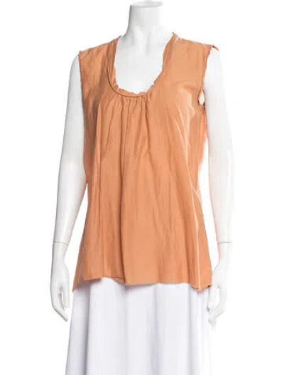 Pre-owned Matta Scoop Neck Sleeveless Top In Orange