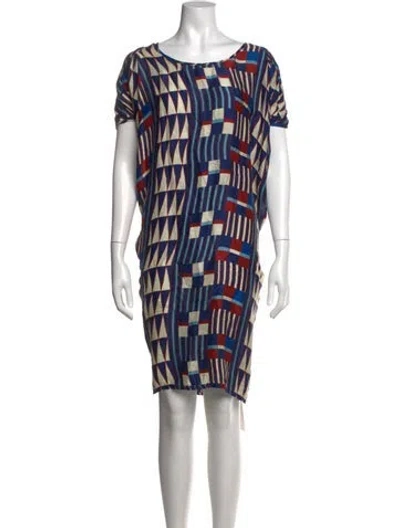 Pre-owned Matta Silk Knee-length Dress In Blue