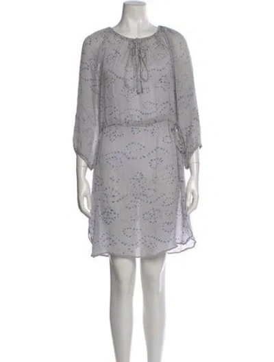 Pre-owned Matta Silk Knee-length Dress In Gray