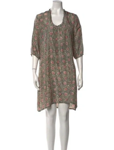 Pre-owned Matta Silk Knee-length Dress In Green