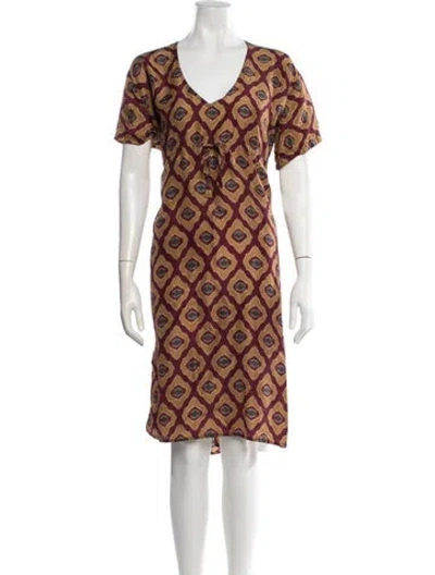Pre-owned Matta Silk Knee-length Dress In Multi